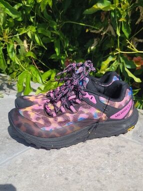 Merrell Women's Antora 3 Leopard Rainbow Hiking Shoe - Lightweight Trail Comfort